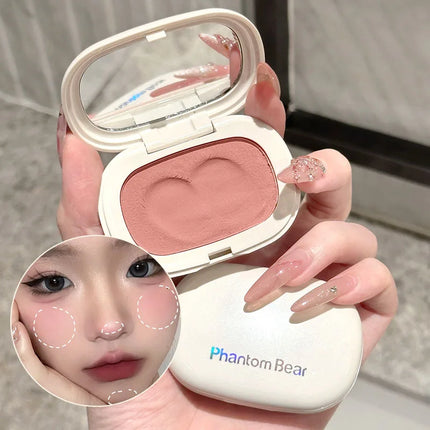 Monochrome Mud Blusher Contour Matte Natural Cheek Tint Purple Taro Low Saturation Waterproof Soft Contouring Cream Cosmetics