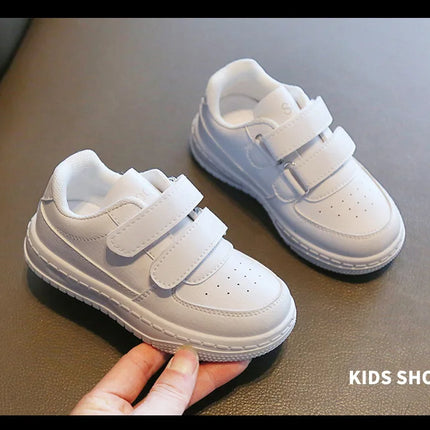 Autumn Kids White Sneakers Leisure Soft Bottom Fashion Boys Girls Sport Shoes All-match Children Trainers Non-slip Running Shoes