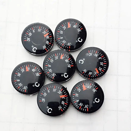 Practical Mini Circular Thermometer Plastic Waterproof Dial Thermometer 20mm Scale Measurement High Accuracy Thermometer Office
