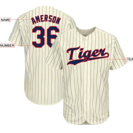 Men Baseball Jersey Women Baseball Jersey Custom Team Shirt Print Personal Name Number Stripe Hip Hop Sportswear Baseball T-shirt
