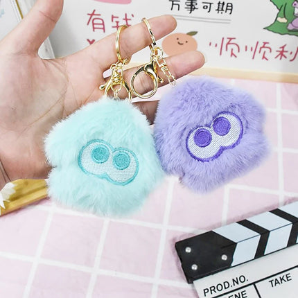 Cartoon Splatoon Inkling Plush Keychain Anime Orange Red Inkling Kawaii Animal Backpack Pendant Soft Stuffed Cartoon Toy Doll