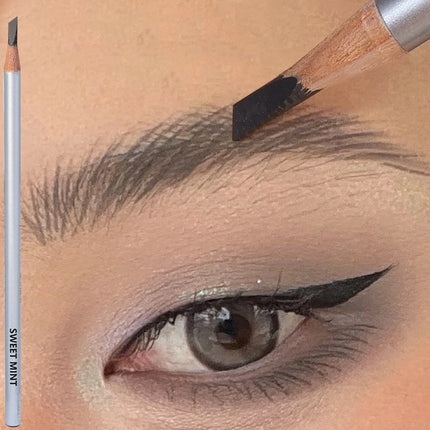 Hard Core Eyebrow Pencil with Sandpaper Long-Lasting Waterproof Permanent Makeup Eye Brow Enhancers Pencil Wild Line Brows Tint