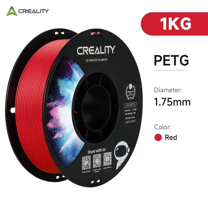 Creality CR-PETG Filament 1KG 1.75mm High-Temperature Eco-Friendly Odorless Non-Toxic 3D Printer Filament with New Colors