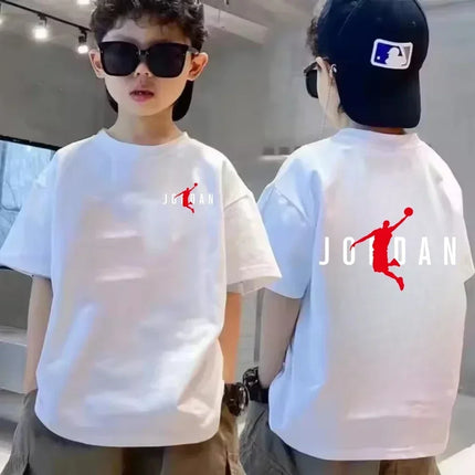 Summer brand pattern printed breathable cool cotton children's casual fashion short sleeved T-shirt