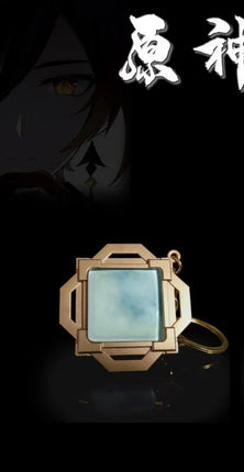 New Teyvat Vision Fontaine Water God Focalors Lyney and Lynette Keychain Luminous 7 Element Eye Of Original God Toy KeyRing