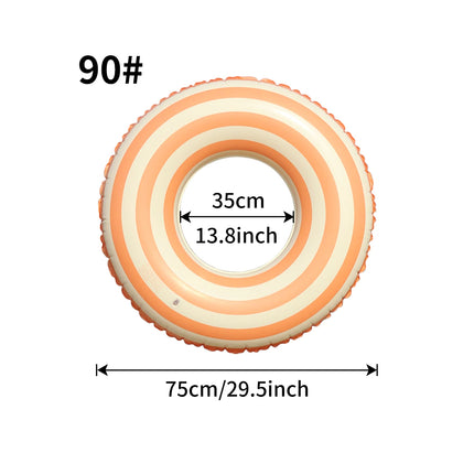 1PC Large Striped Inflatable Pool Floats, Swimming Pool Tubes, Classic Striped Swimming Rings for Adults