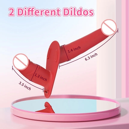 Strap On Wearable Double Penetration Cock G-Spot Dildo Panties for Lesbian Anus Vagina Massager Couples Sex Toys Adult Products
