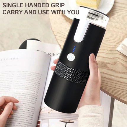 170ML Capsule Coffee Machine Wireless Automatic Coffee Machine Compatible with Capsule & Ground Coffee for Camping Travel Hiking