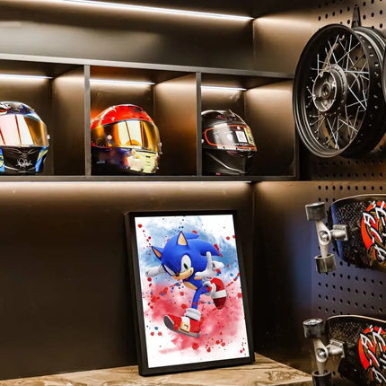 Classic Sonic Self-adhesive Poster Sticker Waterproof / Sonic Self-adhesive Poster Sticker