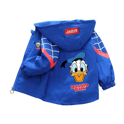 Children's Mickey Hooded Jacket 1-10 Years Autumn Boy's Windbreaker Zipper Hoodie Baby Boys Birthday Present Jacket Cosplay Coat