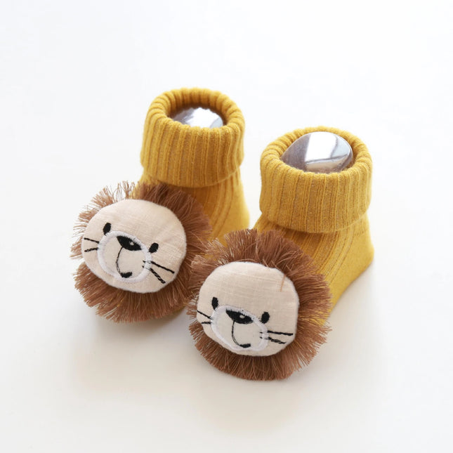 Baby Socks Girls Clothes Boys Slipper Newborn Accessories Anti Slip Bow Lion Cute Kids Toddlers Children Gift Infant Stuff Toy