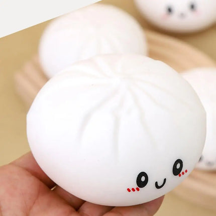 Colorful Dumpling Squishes Stress Balls Fidget Sensory Toys Simulation Food Squishies Bun with Steamer Fake Buns Fidget Toy