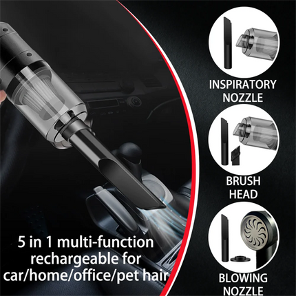Handheld Vacuum Cordless High Power 15000PA Compressed Air Dust Collector Mini Portable Car Vacuum Cleaner Hairdryer