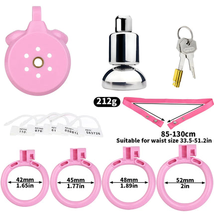 Strapon Flat Chastity Cage With Elastic Band Belt 4 Sizes Penis Ring Male Chastity Belt Sexshop BDSM Men Femboy Sissies 18