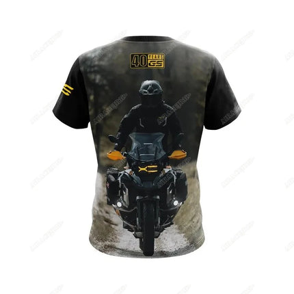 For BMW GS ADVENTURE 40 Years Motorrad Motorcycle T-Shirt Men's Motorsport Racing Team Quick Dry Jerseys Black