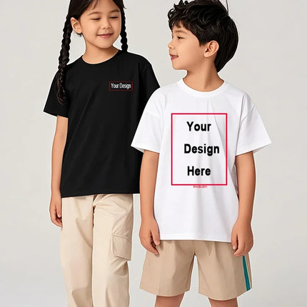 Kids Custom Tsihrts Add Your Own Image T-shirt Tailor-made Children's Day Gifts Personalized Child's T Shirt Funny Presents