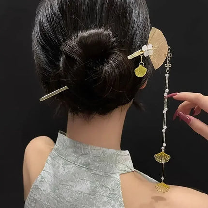 New Chinese Style Hair Stick for Women Flower Tassel Hairpin Women Ancient Style Hair Stick Ornament Hair Insert Accessories