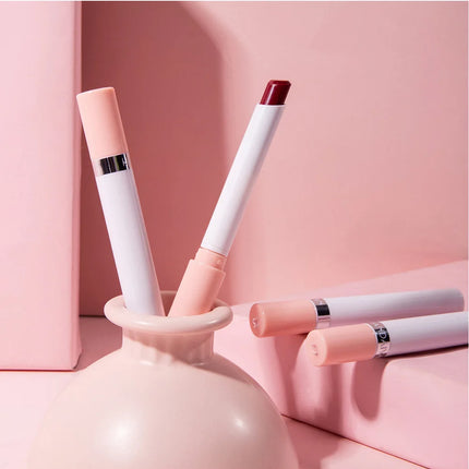 4PCS Matte Lipstick Set Long Lasting Velvet Lip Glaze Nude Lip Tint Makeup Cosmetic Cigarette Lip Stick Waterproof Non Transfer