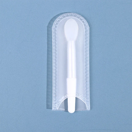 1PCS Small Makeup Brushes Lipstick Applicator Brushes With Anti-lost Cover For Lip Care Makeup Use Silicone Lip Brush