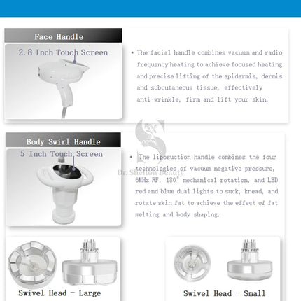 Portable Rotary Negative Pressure Slimming Device Body Massage Cellulite Reduction Weight Loss Contouring Skin Tightening Machin