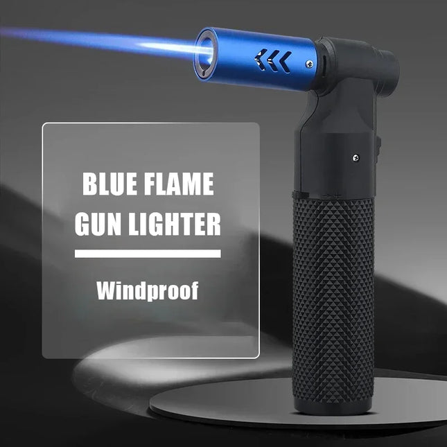 HONEST Metal Gas Lighter Jet Butane Cigar Lighter Windproof Kitchen Pipe BBQ Jewelry Welding Lighter Men's Outdoor Gadgets