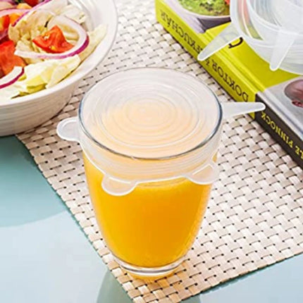 Silicone Can Covers Small Silicone Stretch Lids 6p Silicone Jar Lids Food Safe Lids for Yogurt Jars Bowls 2.6 Inch