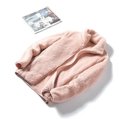 New Style Autumn Winter Women's Thick Warm Coral Fleece Jacket Brand Women Zipper Polar Fleece Outerwear Soft Casual Style Coat