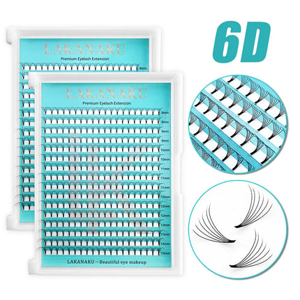 Lakanaku 320 Fans Premade Volume Fans 3D 4D 5D 6D Soft Cashmere Matte Eyelashes Large Capacity Cilios Individual Lash Extension