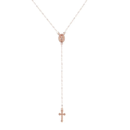 2025 New Fashion Vintage Christian Cross Bohemia Religious Rosary Pendant Necklace For Women Charm Jewelry Gifts Wholesale