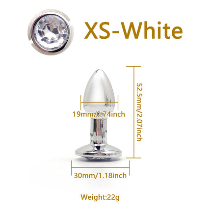 5 Size butt plug Metal anal plug Jewelry base beginner to expert G-point massage dildos adult women toys adult men toys