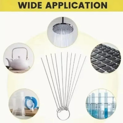 10set Showerhead Cleaning Needle Stainless Steel Keyboards Shower Heads Needle Cleaner Home Multi-purpose Nozzle Cleaning Tool