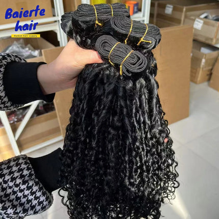 Malaysia 15A Small Pixie Curly Bouncy Hair Bundles Unprocessed Kinky Curly Human Hair Pixie Curls Weave Virgin Hair Extension Bundles Wefts Deep Afro Pixie Burmese Curly Virgin Raw Human Hair 3/4 Bundles Deal Brazilian Hair W