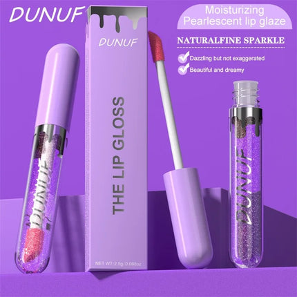 1pc Metallic Liquid Lipstick Long Lasting Glitter Lip Glaze Waterproof Moisturize Brown Lip Tint Shiny Shimmer Lipgloss Makeup