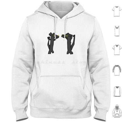 Toothless Dancing Meme Hoodie Cotton Long Sleeve Dragon Toothless Dancing Meme Cute Funny Toothless Dancing Viral Cartoon