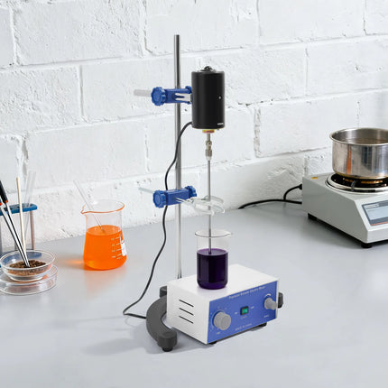 Electric Mixer, Overhead Stirrer 100W US Plug, 0-2800 RPM Adjustable Speed with Timer, 10L Capacity for Laboratory, Epoxy Resin Electric Stirrer Lab Equipment Liquid Lotion Cream Cosmetic Magnetic Stirrer Laboratory 110V