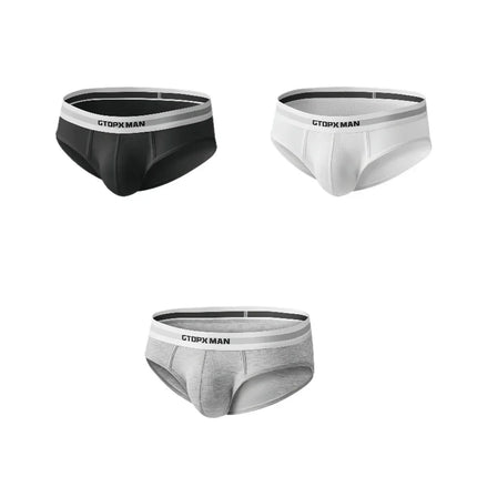 3Pack Summer Single Layer Mens Underwear Low Rise Briefs for Men Elastic Comfort Fit Underpanties Ropa Interior Hombre