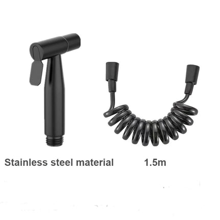Black Toilet Bidet Faucet Handheld Sprayer Stainless Steel Bathroom Hand Bidet Sprayer Set Hose Toilet Self Cleaning Shower Head