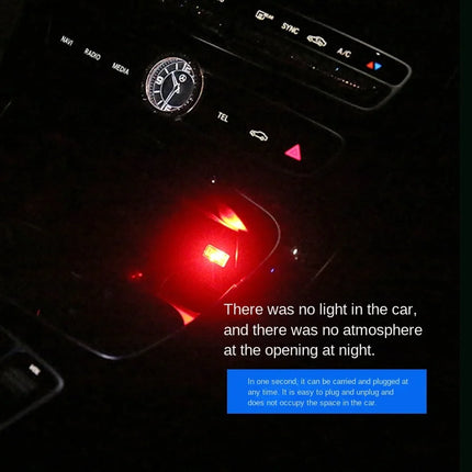 Aswesaw USB Light LED USB Night Light Modeling Car Ambient Light Neon Interior Light Car Jewelry (5 kinds of light colors)