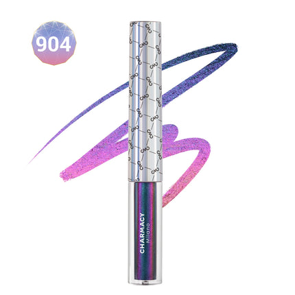 CHARMACY Duochrome Glitter Liquid Eyeliner Long Lasting Waterproof Smudgeproof Ultra Fine Tip Eye Liner Women Makeup Cosmetics