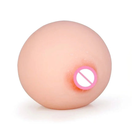 Realistic TPE Breast Masturbator 260g Portable Boob Ball Male Pocket Pussy - Lifelike Titjob & Vaginal Sex Toy for Men Adult 18+