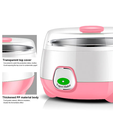 1L Greek Yogurt Maker Machine with Stainless Steel Container Automatic Yogurt Maker Yogurt Machine for Homemade Yogurt Natto