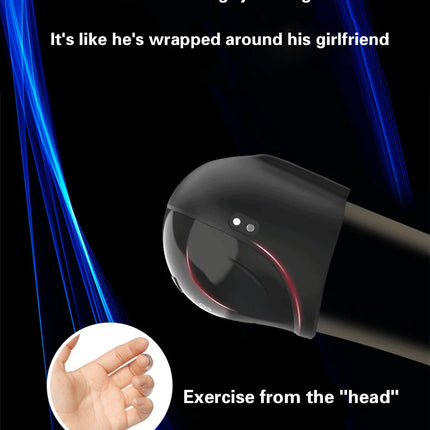 Adjustable Penis Enlargerment Trainer Vibrator Masturbators for Men 10 Vibration Modes Glans Stimulater Massager Adult Sex Toys