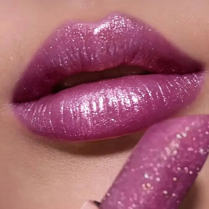 Waterproof Shimmer Lipstick, Pearlescent Long Lasting Lip Color, Moisturizing Plumping Lipstick for Glam Night Out