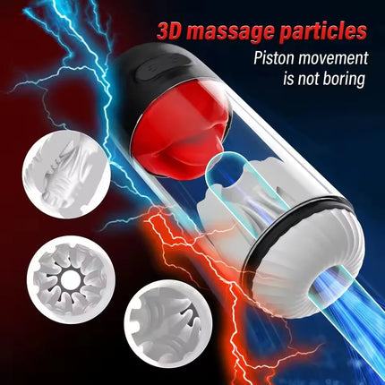 APP Control Automatic Male Masturbation Cup Licking Blowjob Masturbator with 9 Powerful Modes Pocket Pussy Sex Toys for Men