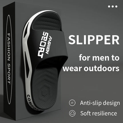 High Quality Men's Summer Fashion Thick Sole Sandals,Viral Beach Pool Slides,Non-Slip Bathroom Slippers,Trendy Male Sports Shoes