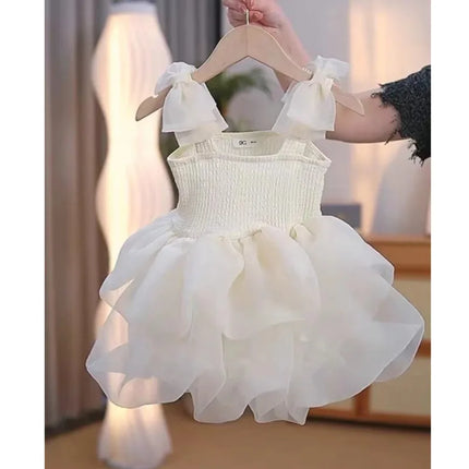 Summer Baby Girls Black Dress Formal Occasion Fancy Birthday Party Gown with Bow Children Clothing Infant Black Tutu Vestidos