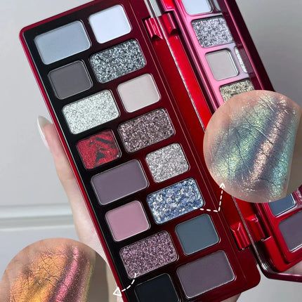 Qianyan Cheeryep 16 Color Eyeshadow Palette Glitter Chamelon Matte Shine Eye Shadow Highlighter Waterproof Cosmetics