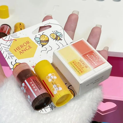HERORANGE HR603 Fruit Mini Lip Balm Two Pack Set Moisturizing Lipstick Moisturizing Autumn and Winter Lip Mask Anti-Drying