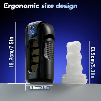 KUSHOR Male Masturbator Automatic Thrusting Vibration Heating Masturbation Cup Pocket Pussy Penis Pump Blowjob Sex Toy for Men