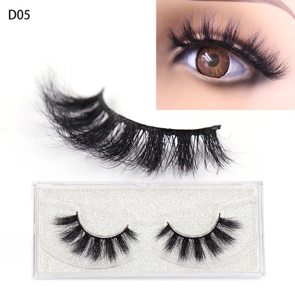 LEHUAMAO 5D Mink Hair False Eyelashes Wispy Cross Natural Mink Lashes Fluffy Eyelash Extension Tools Makeup Handmade Eye lashes